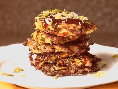 okonomiyaki, japanese vegetable pancakes