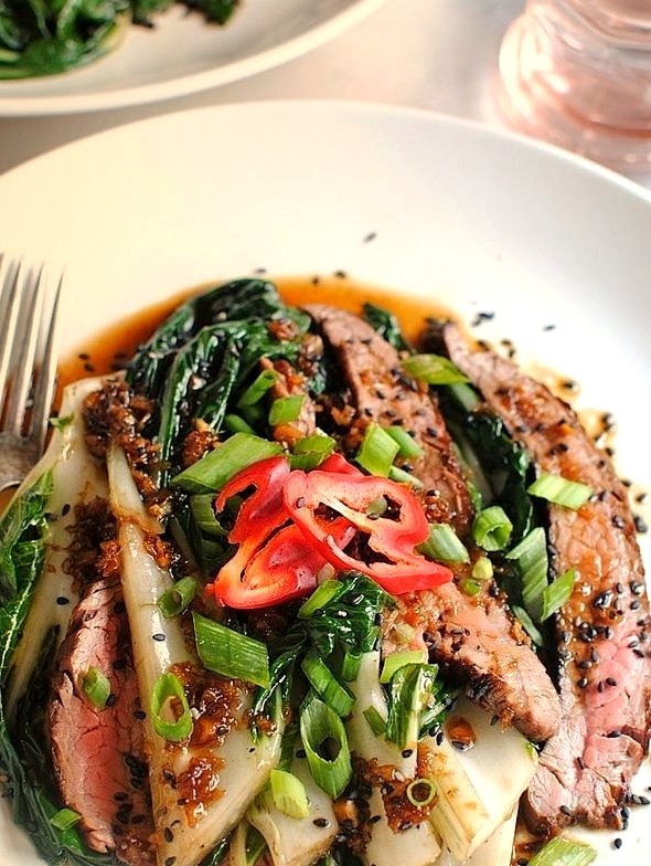 Asian Steak Salad with Bok Choy