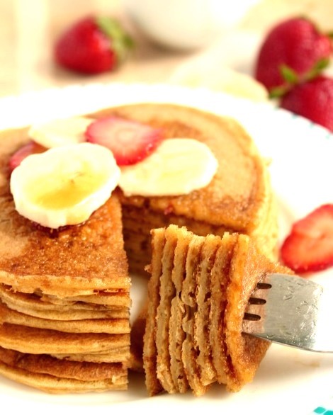 Vanilla Spiked Protein Pancakes