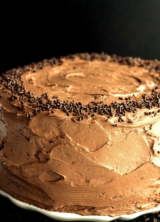 Chocolate Cake with Whipped Chocolate Buttercream